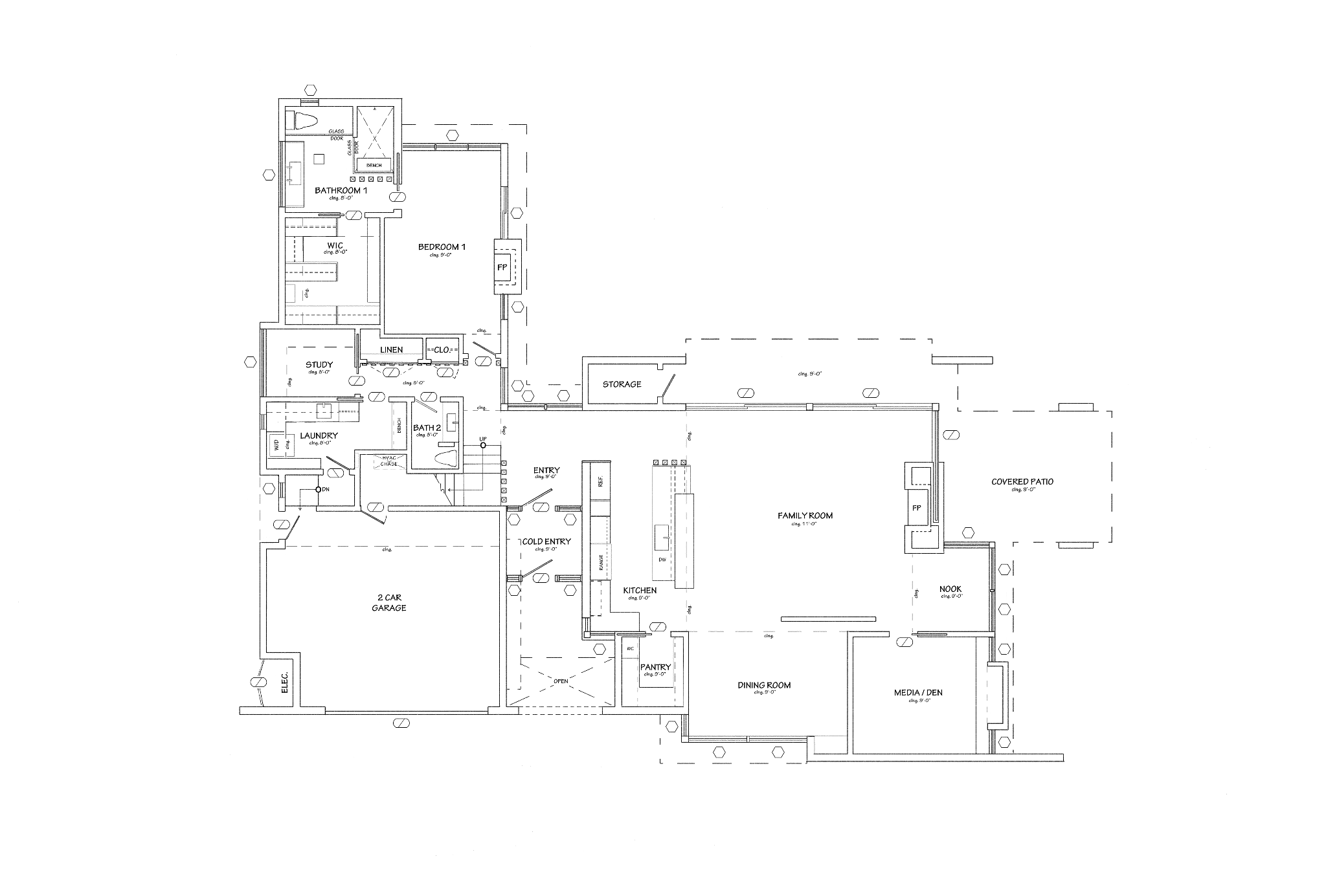 First floor plan for sun valley G house